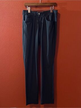 Redvanly Men’s Kent Tuxedo Black Golf Pull On Performance Stretch Golfing Pants